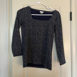 Floral square neck shirt